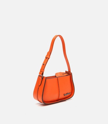  Kadın Deri Turuncu Ayarlanabilir Askılı Mini Çanta
