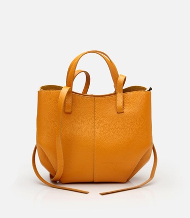  Kadın Deri Sarı Tote Çanta