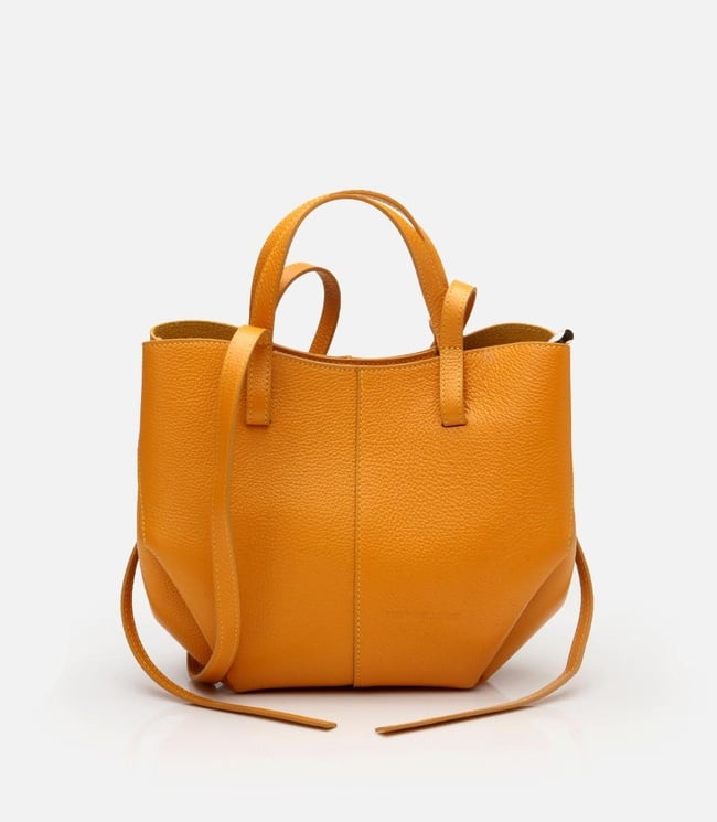  Kadın Deri Sarı Tote Çanta