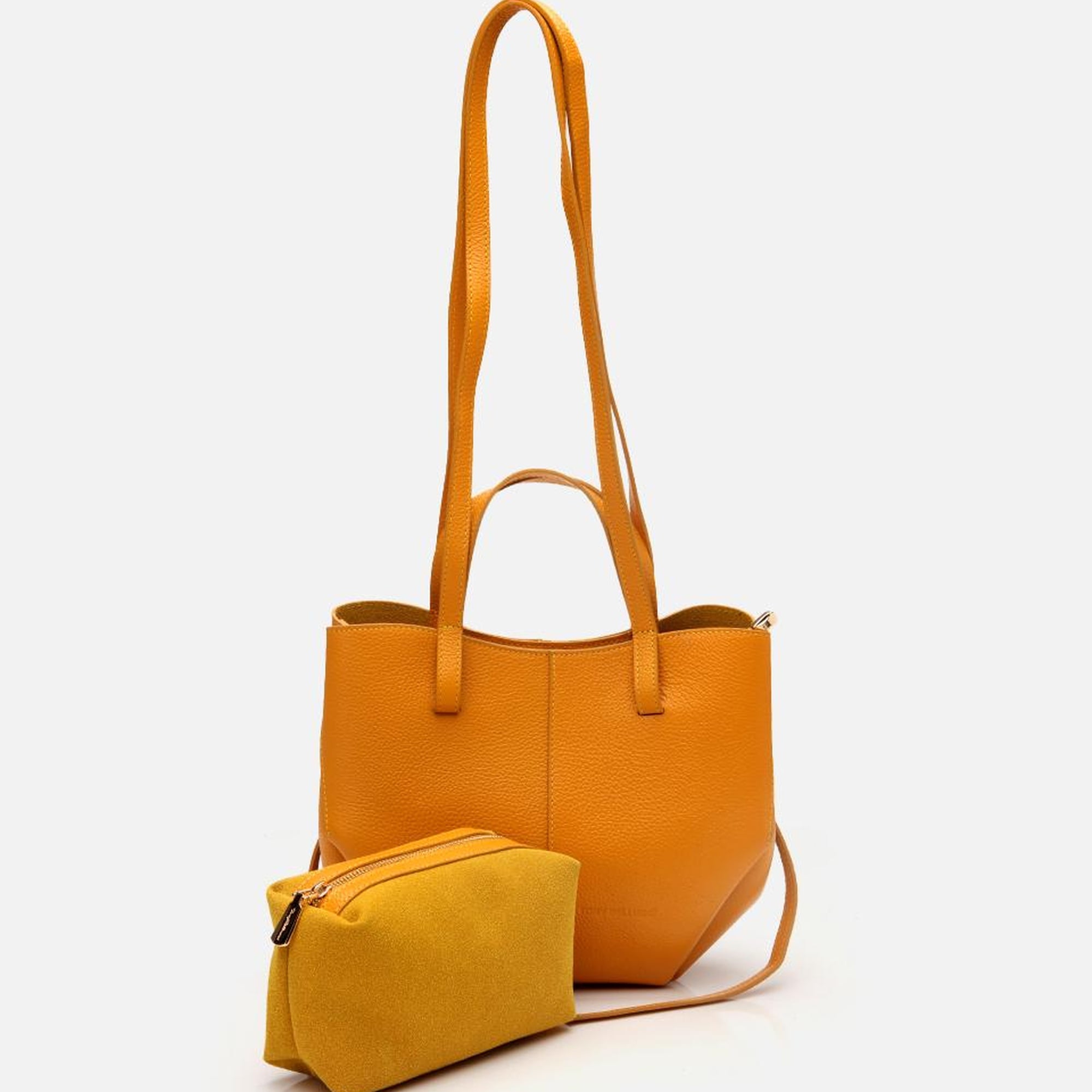 Kadın Deri Sarı Tote Çanta