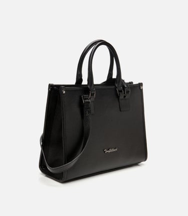  Kadın Deri Siyah Omuz Çantası