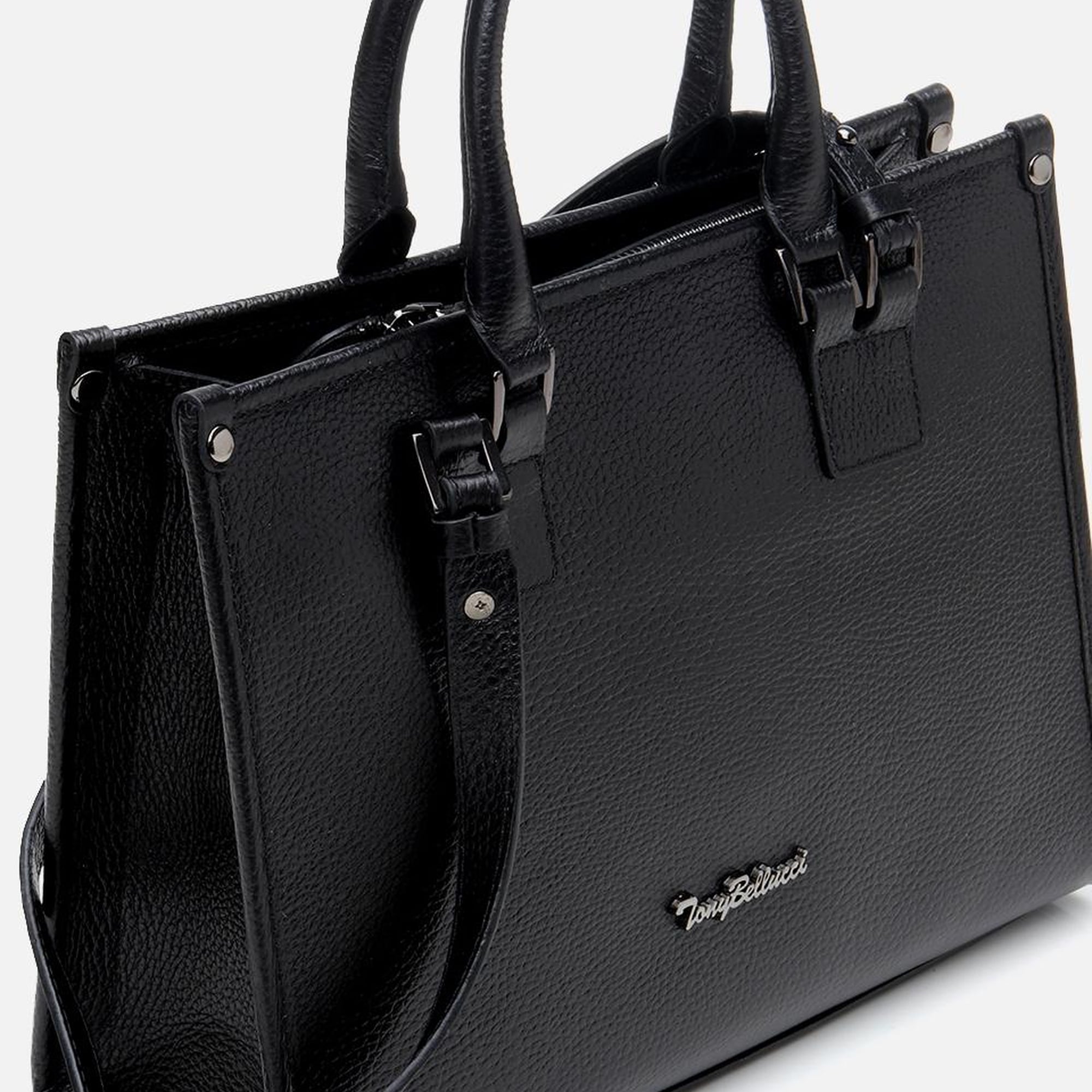 Kadın Deri Siyah Omuz Çantası