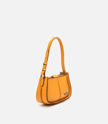 Kadın Deri Sarı Ayarlanabilir Askılı Mini Çanta