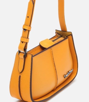  Kadın Deri Sarı Ayarlanabilir Askılı Mini Çanta