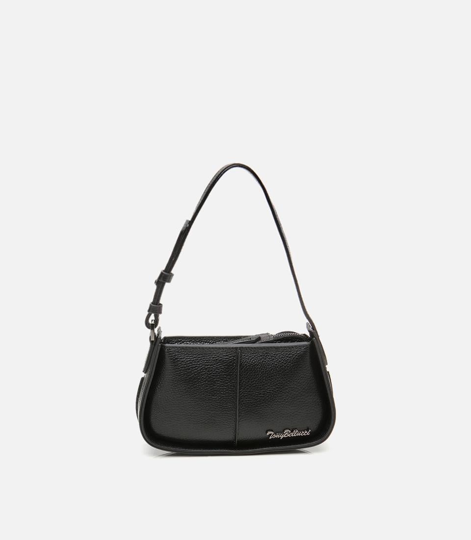  Kadın Deri Siyah Ayarlanabilir Askılı Mini Çanta