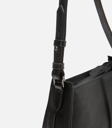  Kadın Deri Siyah Ayarlanabilir Askılı Mini Çanta