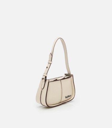  Kadın Deri Ekru Ayarlanabilir Askılı Mini Çanta