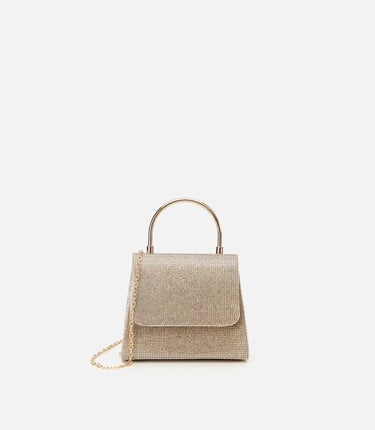  Kadın Gold Taşlı Mini Çanta