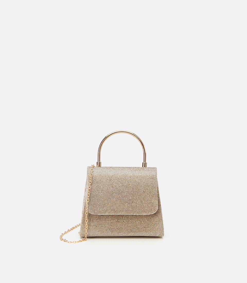 Kadın Gold Taşlı Mini Çanta