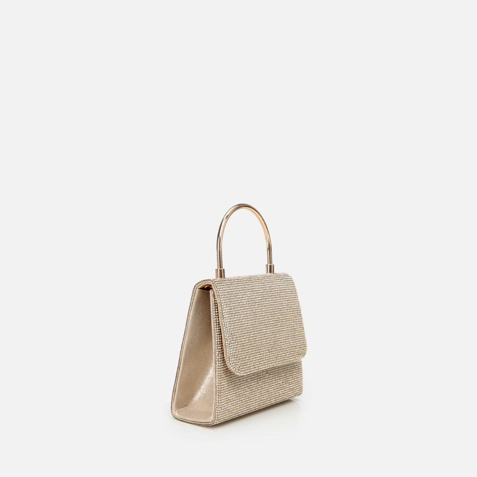 Kadın Gold Taşlı Mini Çanta