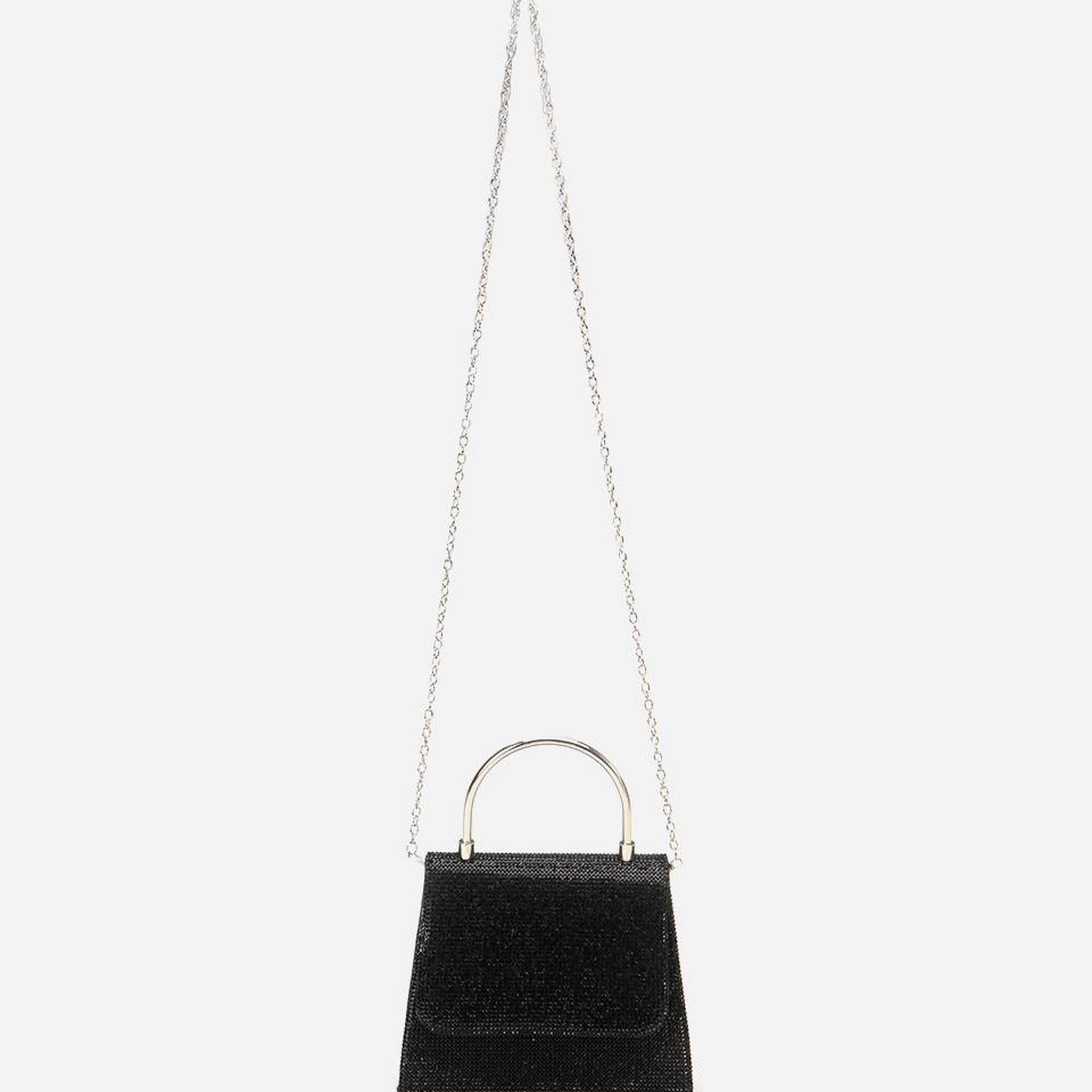 Kadın Siyah Taşlı Mini Çanta