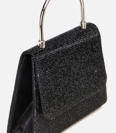  Kadın Siyah Taşlı Mini Çanta