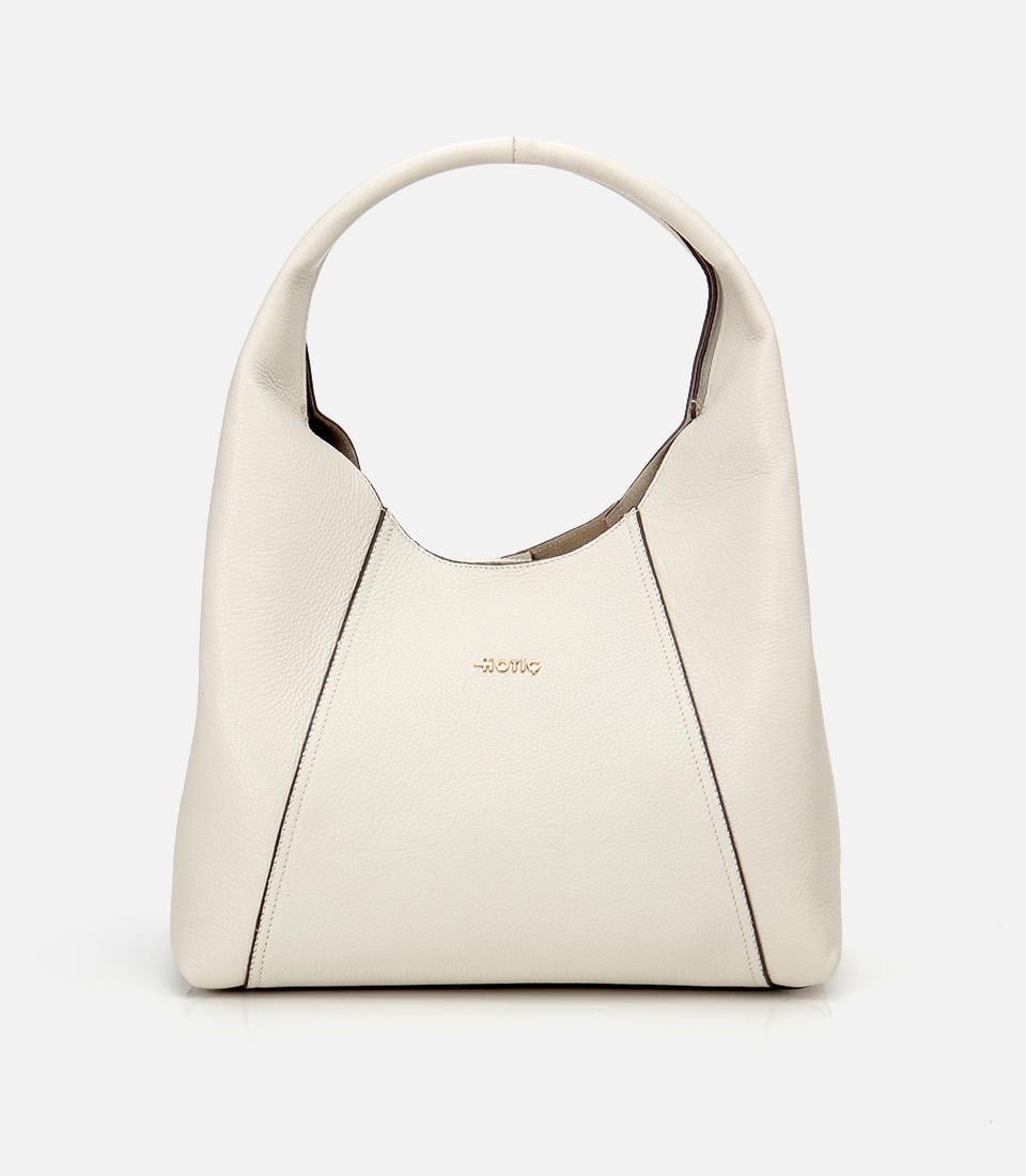  Kadın Deri Ekru Omuz Çantası