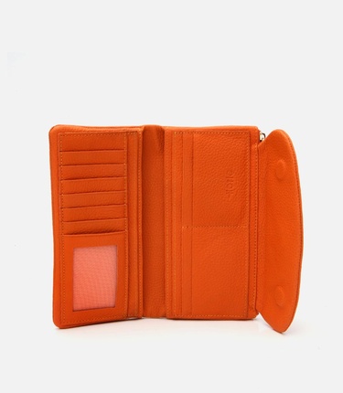  Kadın Deri Turuncu Cüzdan