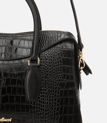  Kadın Deri Siyah Omuz Çantası