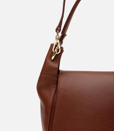  Kadın Deri Taba Kilit Detaylı Omuz çantası