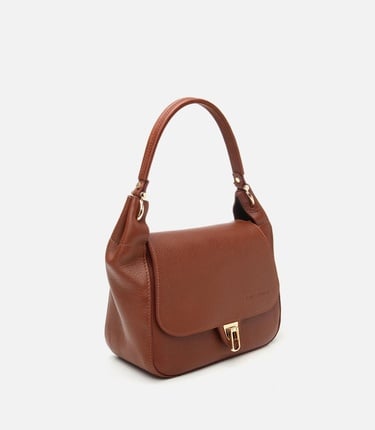  Kadın Deri Taba Kilit Detaylı Omuz çantası