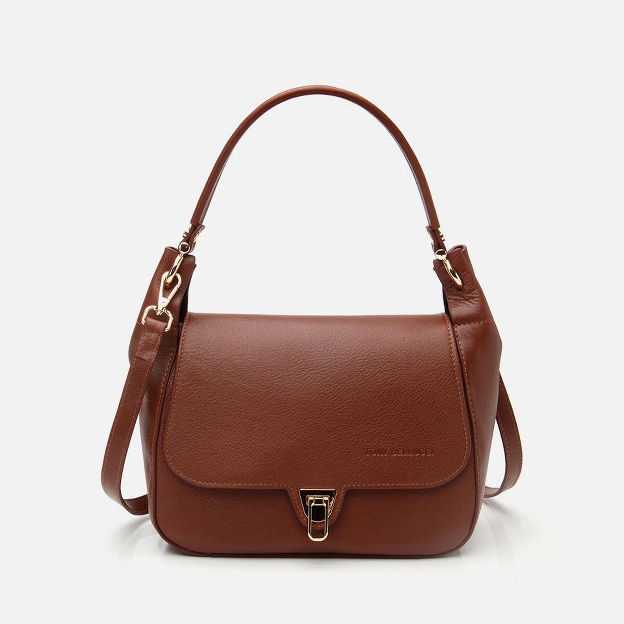 Kadın Deri Taba Kilit Detaylı Omuz çantası