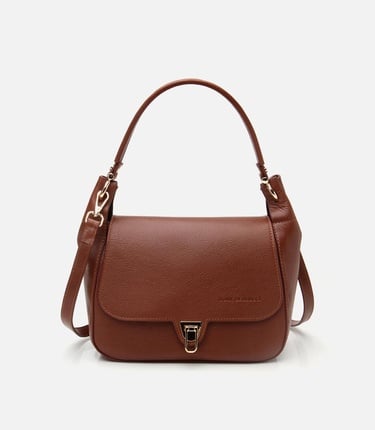  Kadın Deri Taba Kilit Detaylı Omuz çantası