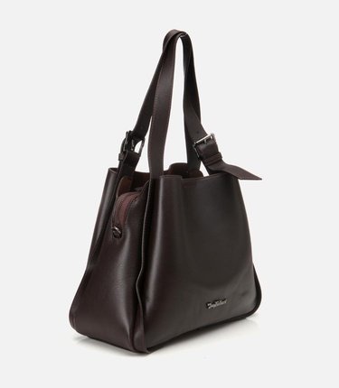  Kadın Deri Kahverengi Tote Çanta