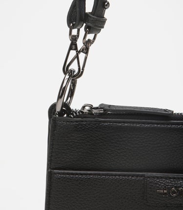  Kadın Siyah Bölmeli Omuz Çantası