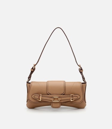  Kadın Vizon Toka Detaylı Asimetrik Çapraz Askılı Çanta