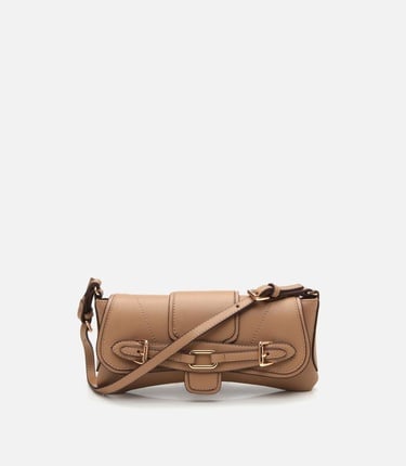  Kadın Vizon Toka Detaylı Asimetrik Çapraz Askılı Çanta