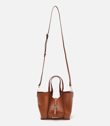  Kadın Deri Taba Kilit Detaylı Tote Çanta