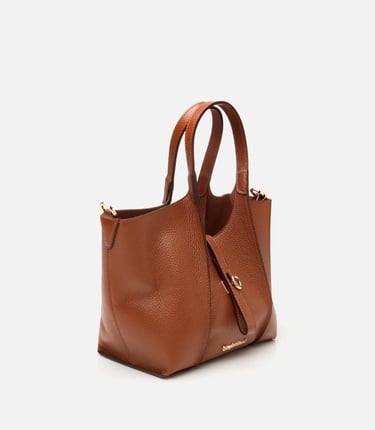  Kadın Deri Taba Kilit Detaylı Tote Çanta