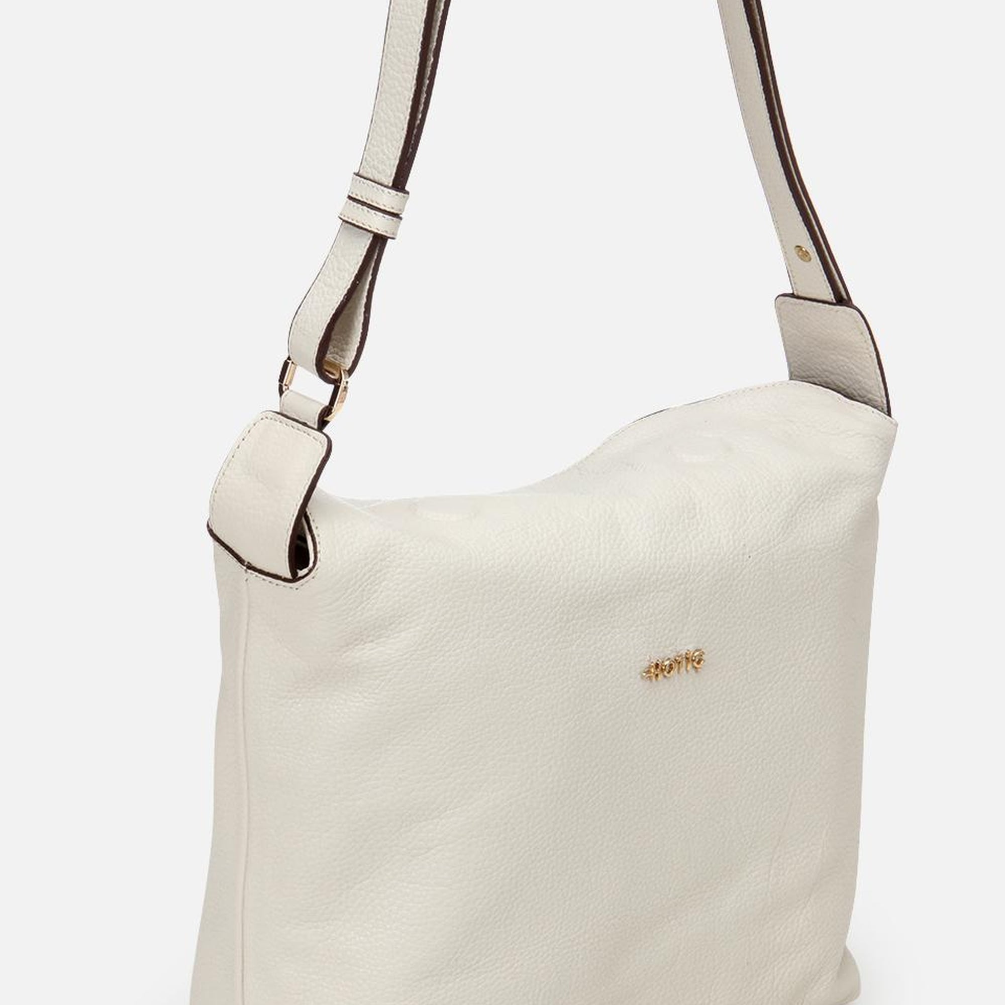 Kadın Deri Ekru Ayarlanabilir Askılı Omuz Çantası