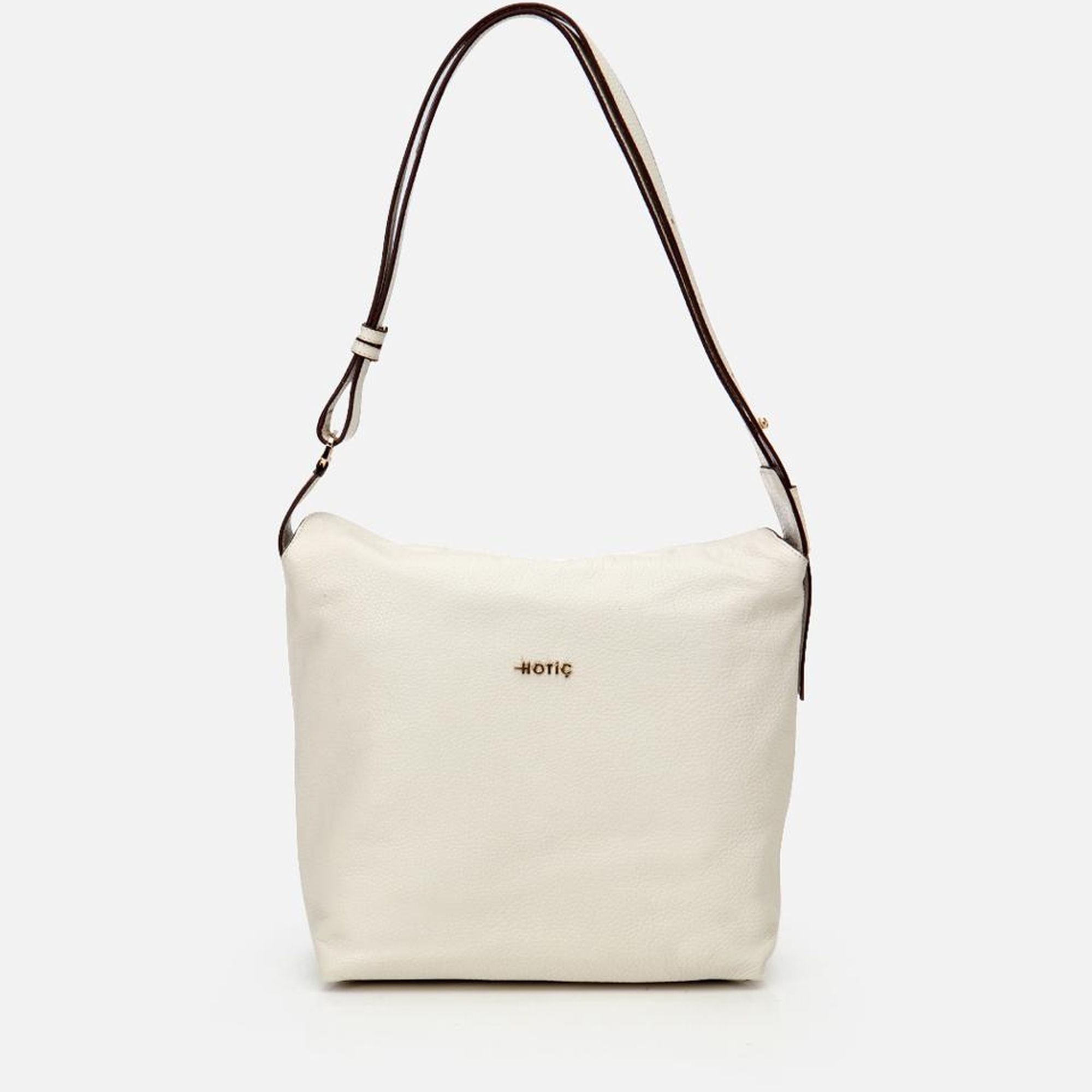 Kadın Deri Ekru Ayarlanabilir Askılı Omuz Çantası