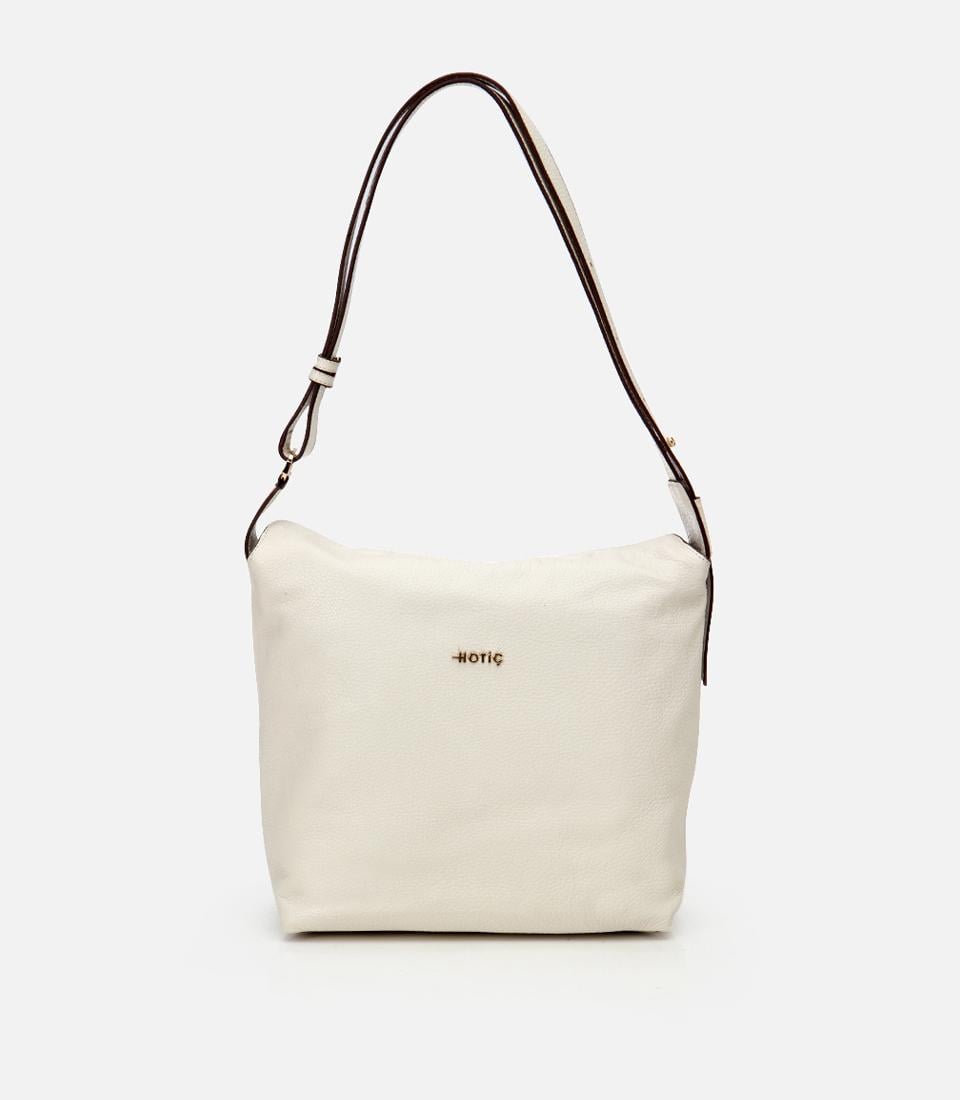  Kadın Deri Ekru Ayarlanabilir Askılı Omuz Çantası