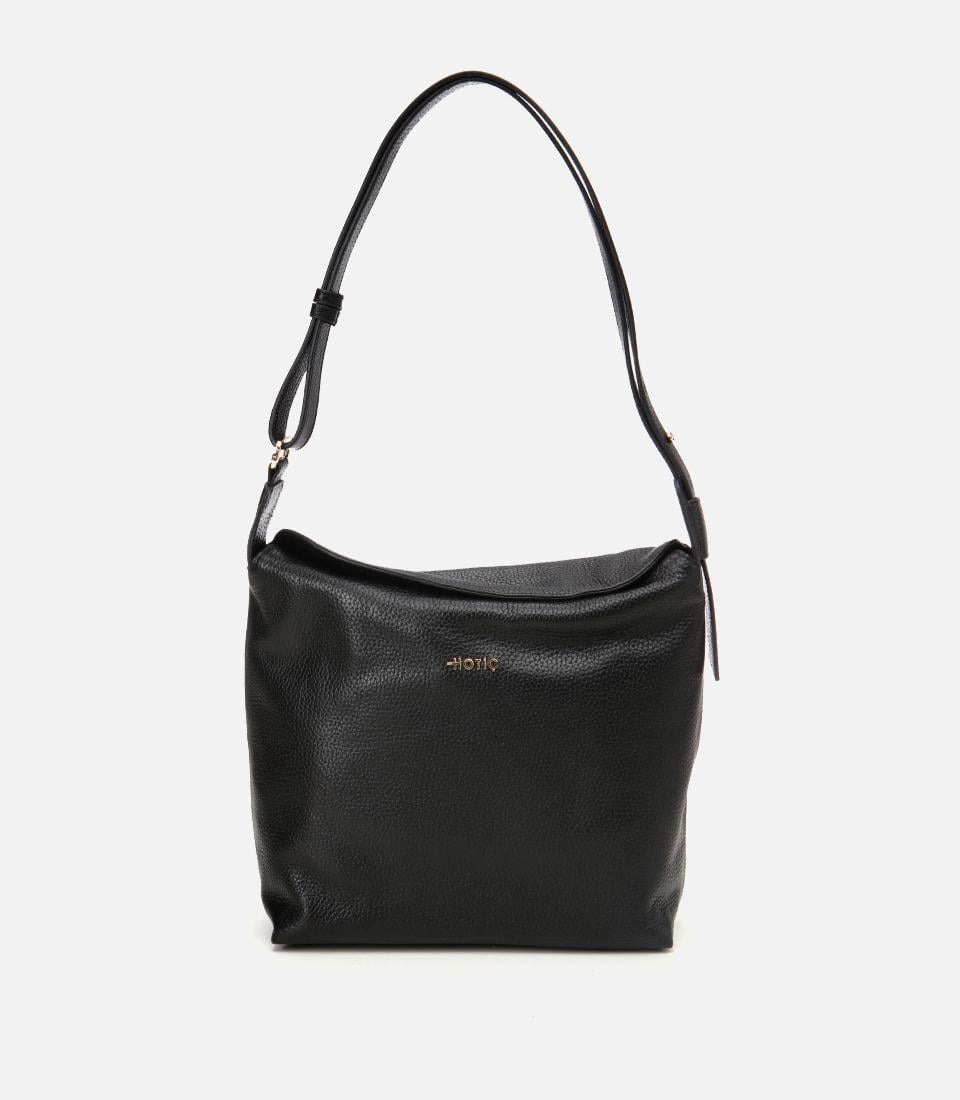  Kadın Deri Siyah Ayarlanabilir Askılı Omuz Çantası