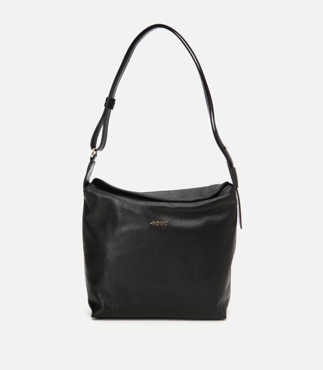  Kadın Deri Siyah Ayarlanabilir Askılı Omuz Çantası