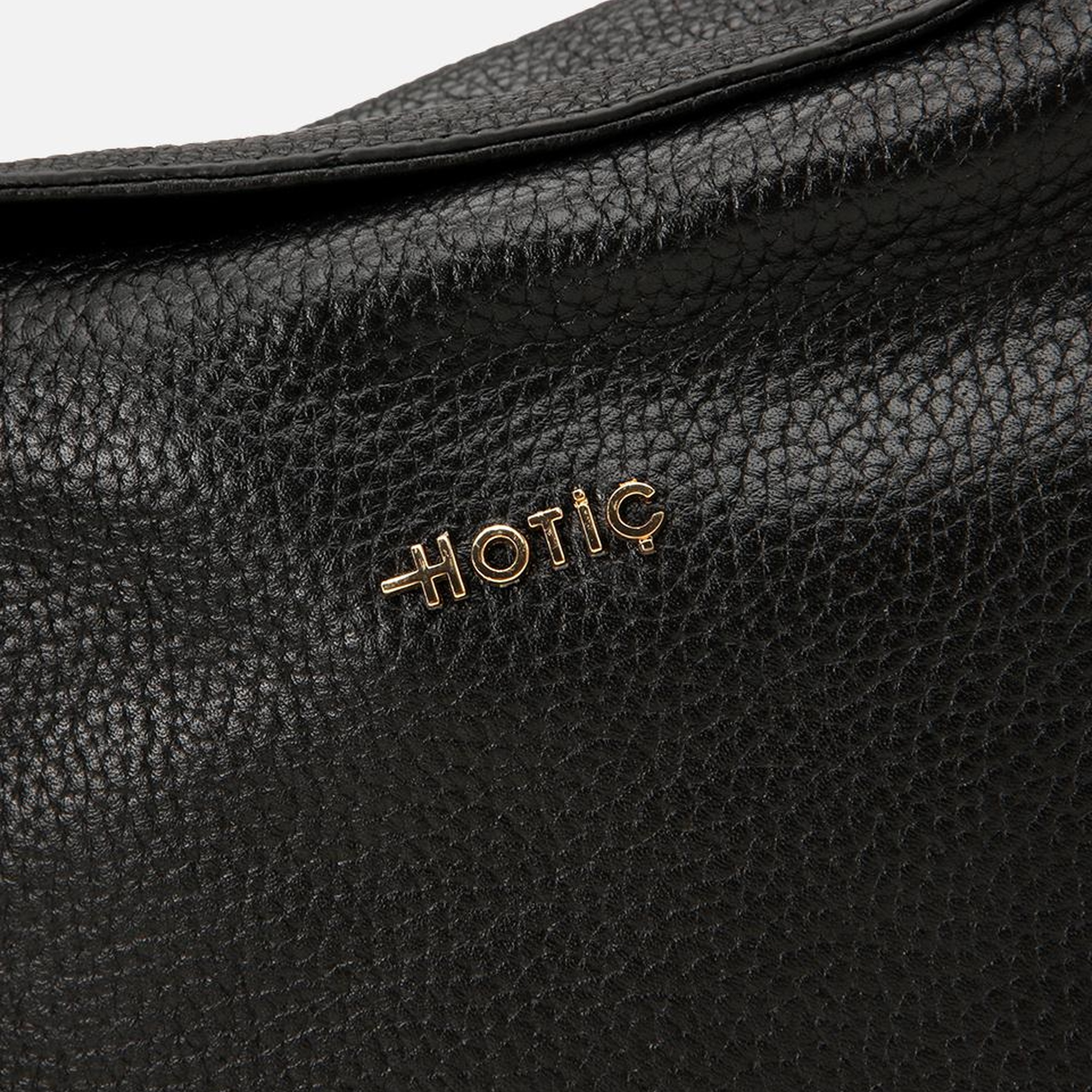 Kadın Deri Siyah Ayarlanabilir Askılı Omuz Çantası