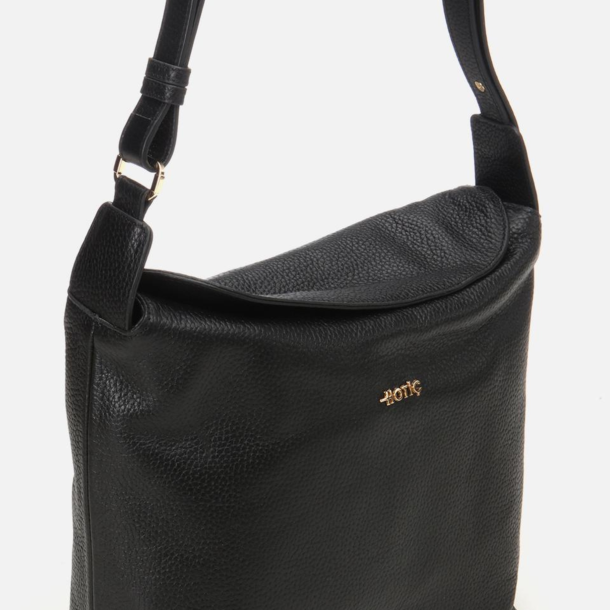 Kadın Deri Siyah Ayarlanabilir Askılı Omuz Çantası