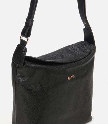  Kadın Deri Siyah Ayarlanabilir Askılı Omuz Çantası