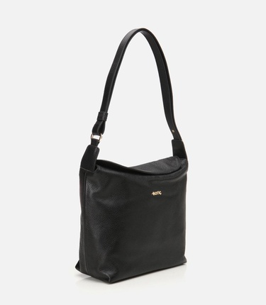  Kadın Deri Siyah Ayarlanabilir Askılı Omuz Çantası