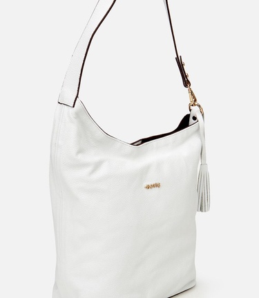  Kadın Deri Beyaz Asimetrik Yumuşak Dokulu Omuz Çantası