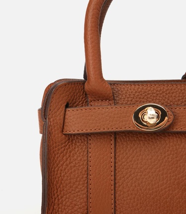  Kadın Deri Taba Kilit Detaylı Mini Çanta