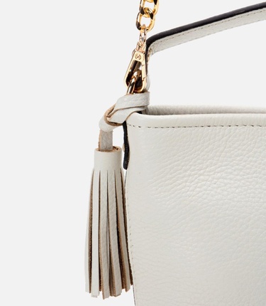  Kadın Deri Ekru Mini (Çapraz) Çanta