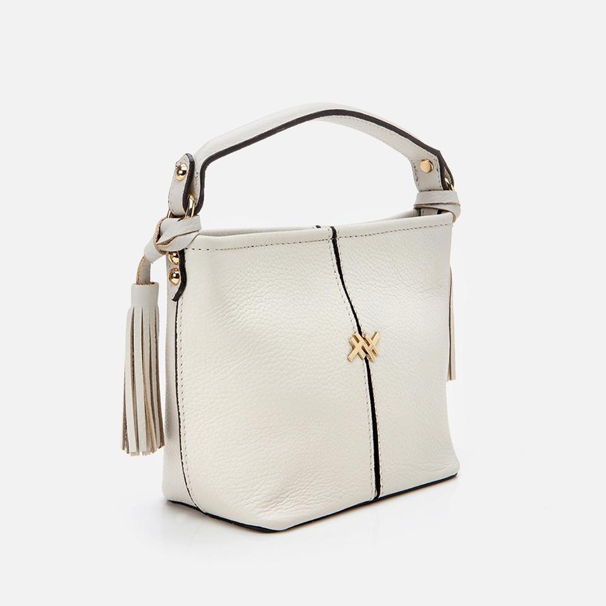 Kadın Deri Ekru Mini (Çapraz) Çanta