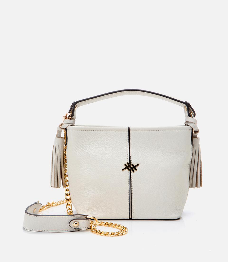 Kadın Deri Ekru Mini (Çapraz) Çanta
