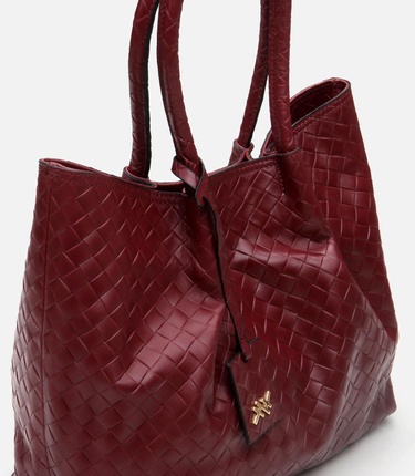  Kadın Deri Bordo Omuz Çantası