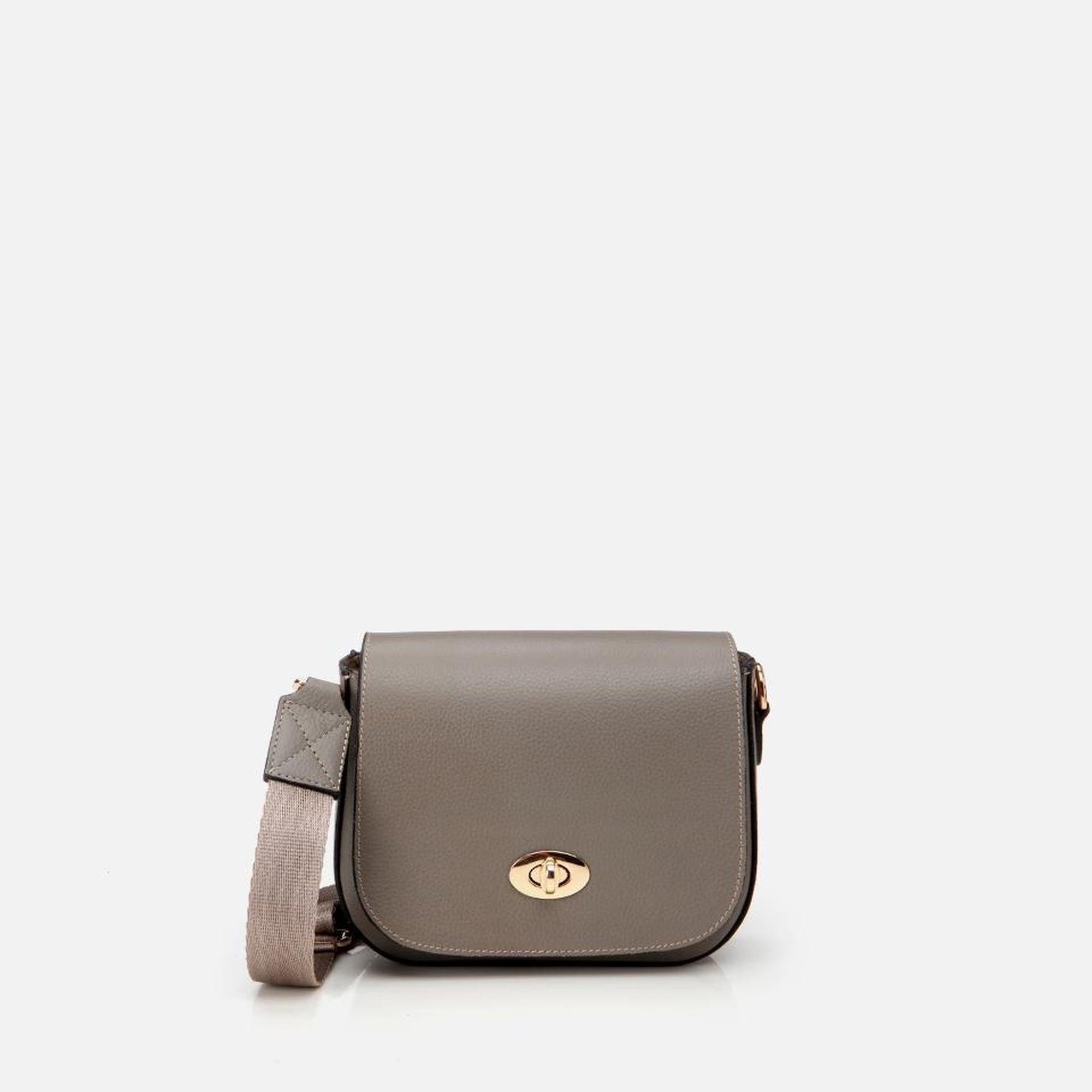 Kadın Deri Vizon Kilit Detaylı Mini Çanta