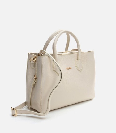  Kadın Deri Ekru Omuz Çantası