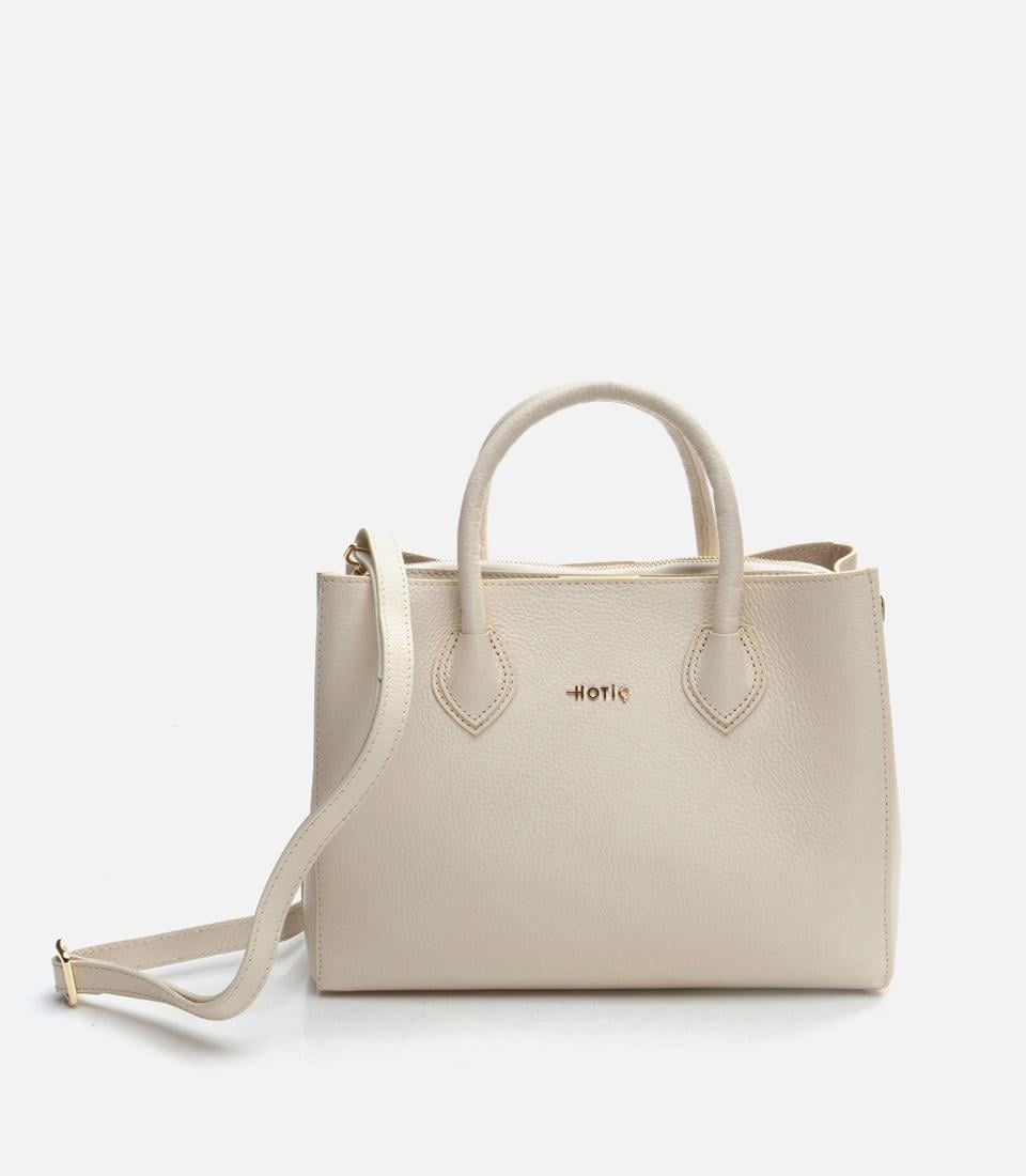  Kadın Deri Ekru Omuz Çantası