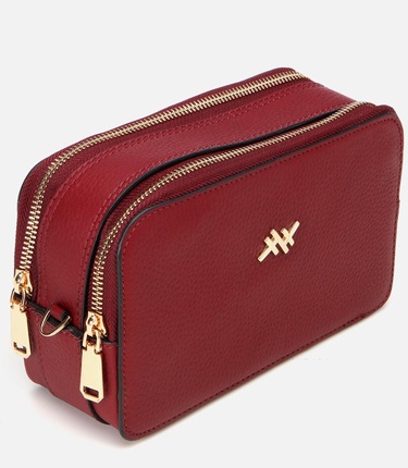  Kadın Deri Bordo Mini Çanta