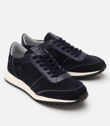  Erkek Süet Deri Lacivert Ultra Hafif Tabanlı Spor Ayakkabı