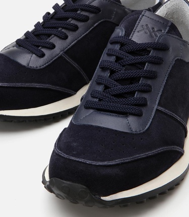  Erkek Süet Deri Lacivert Ultra Hafif Tabanlı Spor Ayakkabı